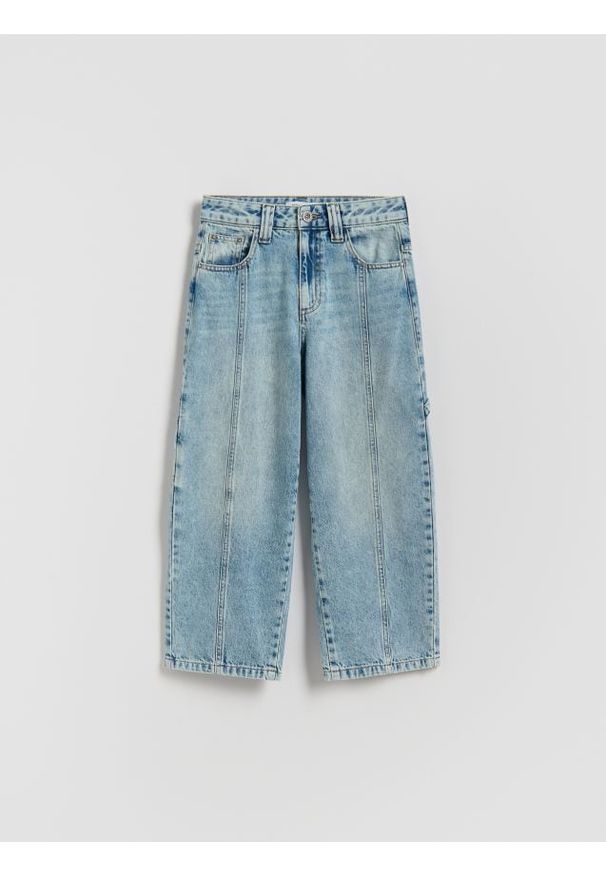 Reserved - Jeansy baggy - niebieski. Kolor: niebieski