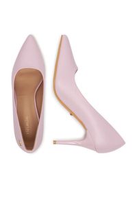 DeeZee Szpilki EZ-23-1A Różowy. Kolor: różowy. Materiał: skóra. Obcas: na szpilce #5