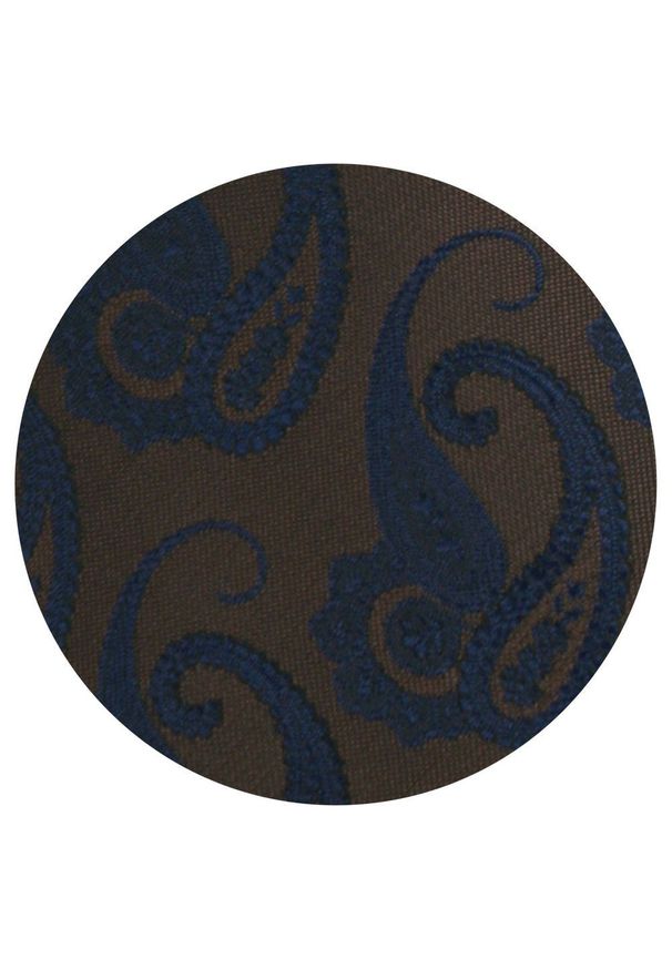 Krawat Męski - Angelo di Monti - Brąz, Paisley. Kolor: beżowy, wielokolorowy, brązowy. Materiał: tkanina. Wzór: paisley. Styl: elegancki, wizytowy