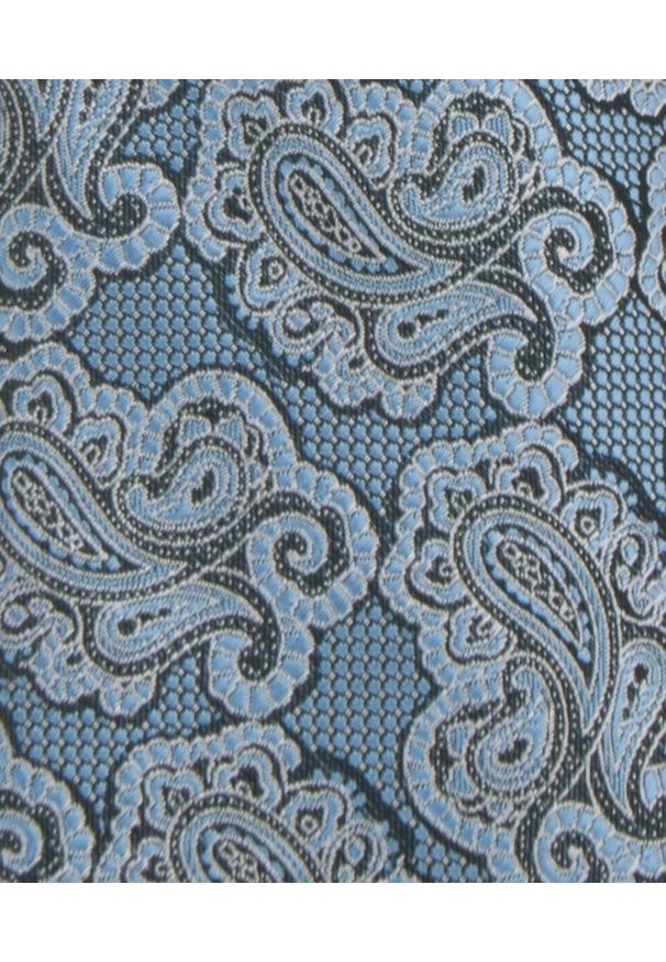 Krawat Męski - Angelo di Monti - Niebieski z Dużym Wzorem. Kolor: niebieski. Materiał: tkanina. Styl: wizytowy, elegancki