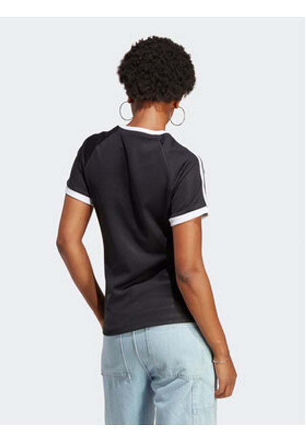 Adidas - adidas T-Shirt adicolor Classics 3-Stripes IB7438 Czarny Slim Fit. Kolor: czarny. Materiał: syntetyk