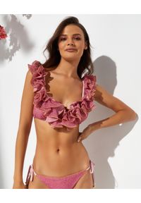 CHIO - Różowe bikini z falbanami. Kolor: różowy, wielokolorowy, fioletowy #3