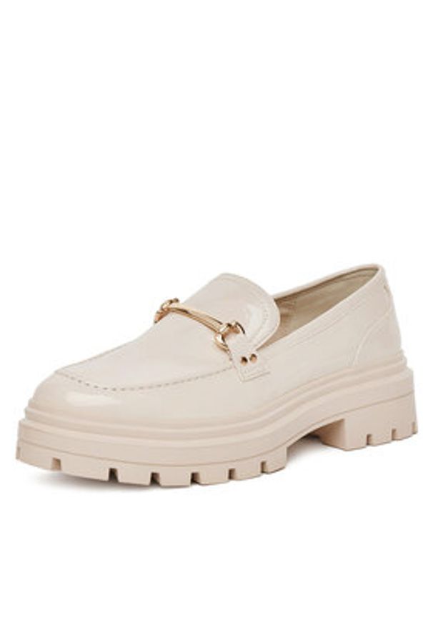 DeeZee Loafersy 58682-9 Beżowy. Kolor: beżowy. Materiał: skóra