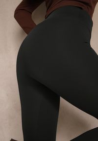 Renee - Czarne Legginsy Casual Regualr Waist Ralinsa. Okazja: na co dzień. Kolor: czarny. Styl: casual