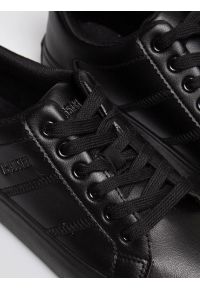 Big-Star - Trampki damskie ze skóry ekologicznej czarne RR274316 906. Okazja: na co dzień. Nosek buta: okrągły. Kolor: czarny. Materiał: skóra ekologiczna. Styl: casual, elegancki, sportowy, klasyczny #6