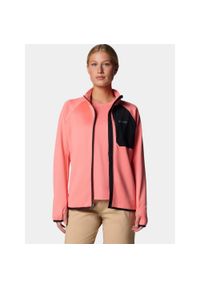 columbia - Sweter damski Columbia Triple Canyon Grid FZ. Kolor: różowy. Materiał: polar. Sport: turystyka piesza #1