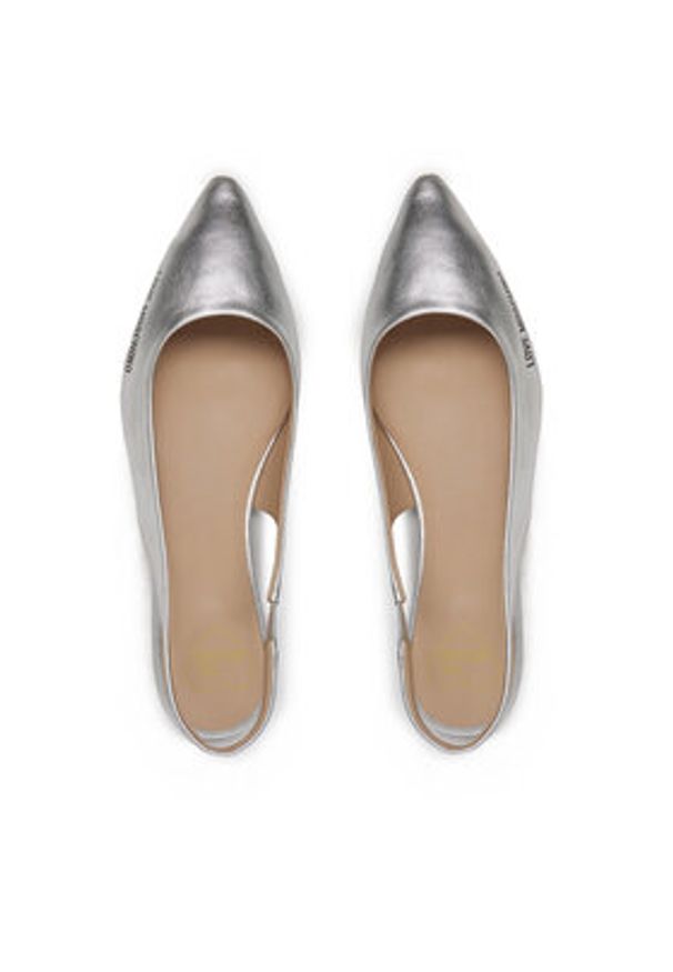 Love Moschino - LOVE MOSCHINO Sandały JA11021G1MIF0902 Srebrny. Kolor: srebrny. Materiał: skóra