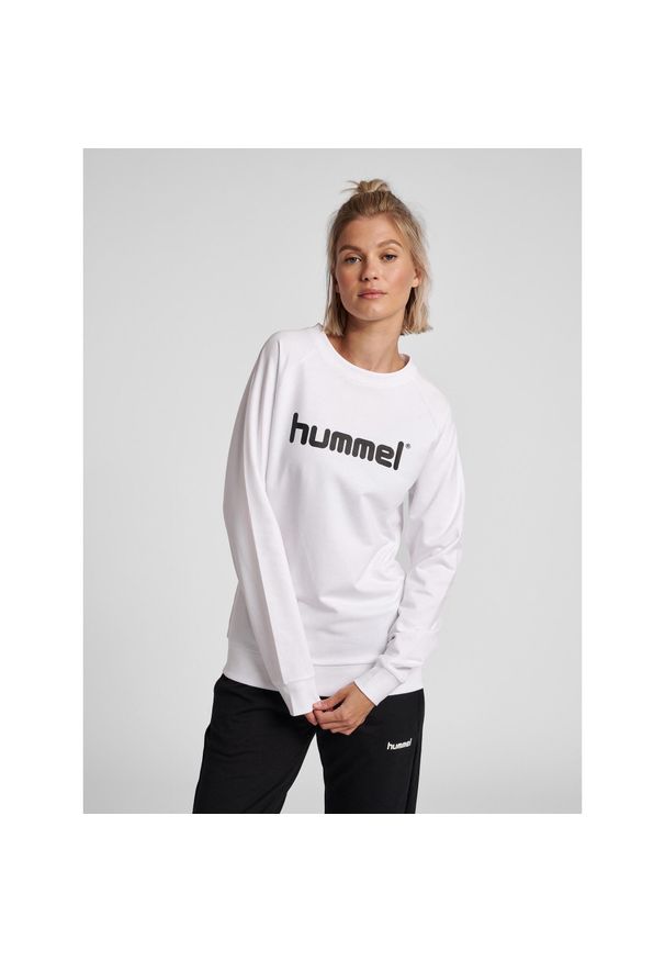 Bluza do piłki ręcznej damska Hummel Go Cotton Logo Sweatshirt Woman. Kolor: biały