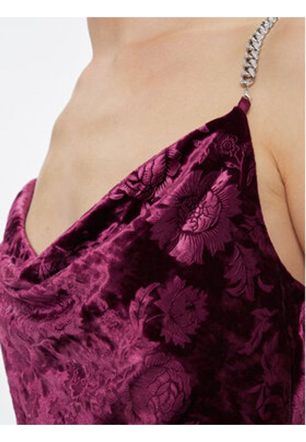 Guess Sukienka koktajlowa W3BK44 KBXN0 Fioletowy Regular Fit. Kolor: fioletowy. Materiał: syntetyk. Styl: wizytowy