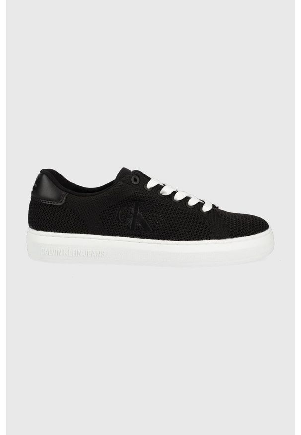 Calvin Klein Jeans tenisówki YW0YW00507.BDS damskie kolor czarny. Nosek buta: okrągły. Zapięcie: sznurówki. Kolor: czarny. Materiał: guma