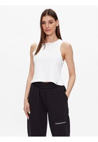Calvin Klein Jeans Top J20J221055 Biały Regular Fit. Kolor: biały. Materiał: bawełna #1