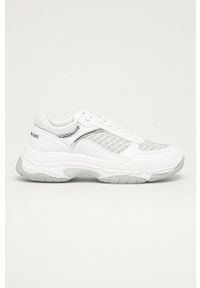 Calvin Klein Jeans - Buty. Nosek buta: okrągły. Zapięcie: sznurówki. Kolor: biały. Materiał: guma. Obcas: na platformie #1