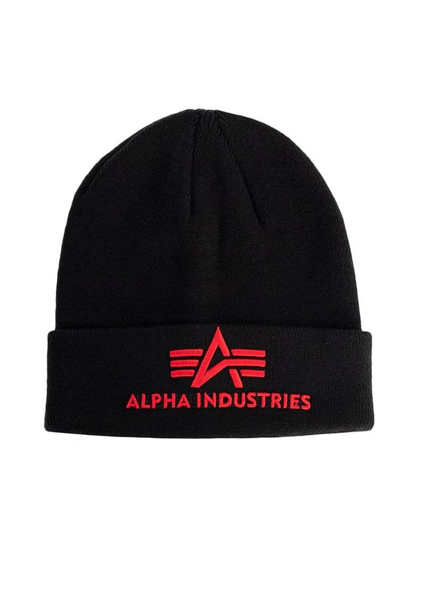 Czapka Alpha Industries 3D Beanie 16891094 - czarna. Kolor: czarny. Materiał: akryl. Styl: klasyczny