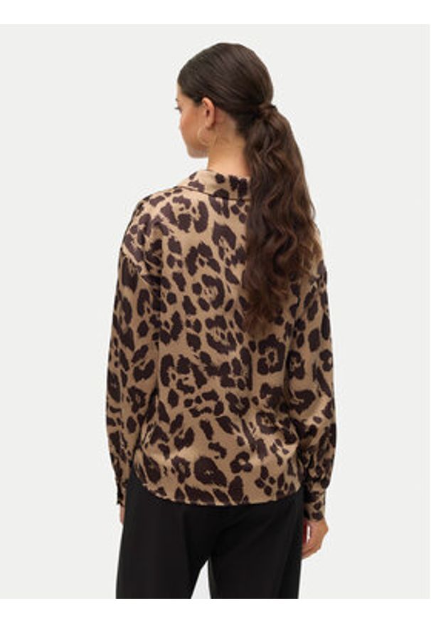 Vero Moda Koszula Merle 10316597 Brązowy Loose Fit. Kolor: brązowy. Materiał: syntetyk