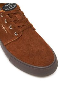 Pepe Jeans Sneakersy Ben Casual M PMS300002 Brązowy. Okazja: na co dzień. Kolor: brązowy. Materiał: zamsz, skóra #4