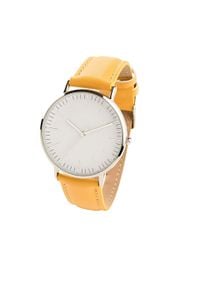 Zegarek na rękę bonprix żółty szafranowy - srebrny kolor. Kolor: żółty #1