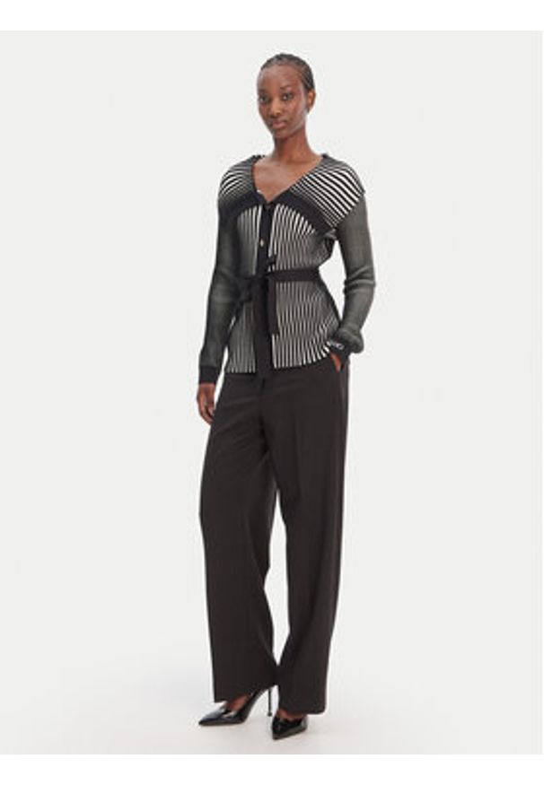 Liu Jo Sport Kardigan TA6116 MS55N Czarny Regular Fit. Kolor: czarny. Materiał: syntetyk. Styl: sportowy