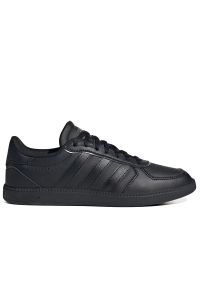 Adidas - Buty damskie adidas Breaknet Sleek IH5422 - czarne. Zapięcie: pasek. Kolor: czarny. Materiał: materiał, syntetyk, guma, skóra. Szerokość cholewki: normalna. Wzór: aplikacja #1
