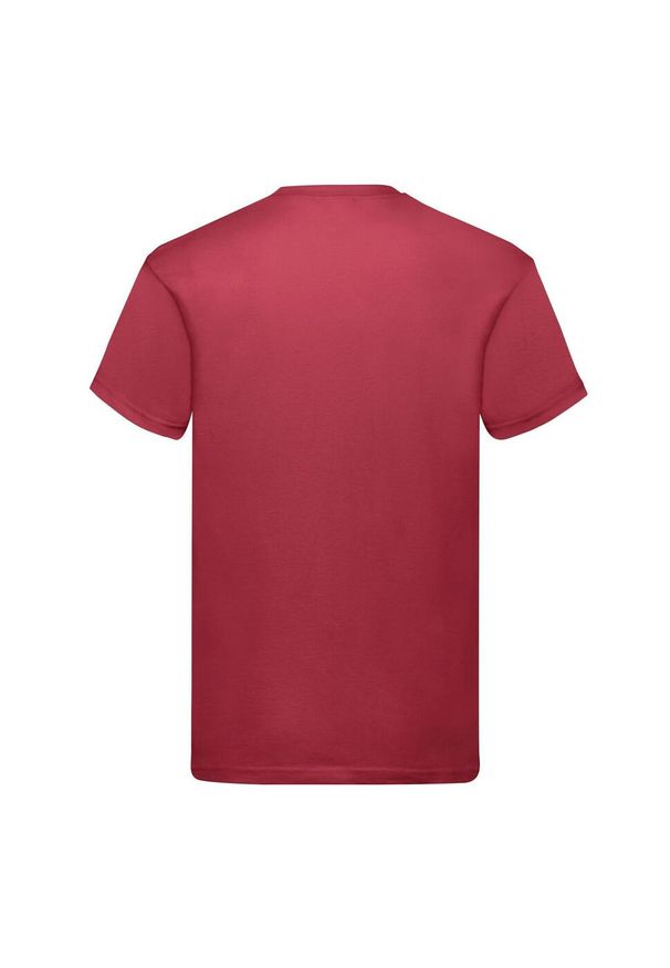 FRUIT OF THE LOOM - Oryginalna Bawełniana Koszulka Unisex Dla Dorosłych. Kolor: czerwony. Materiał: bawełna