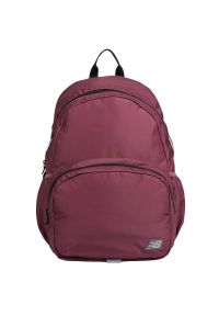 Plecak dla każdego New Balance LAB51524MHB - bordowy. Kolor: czerwony. Materiał: poliester, materiał. Styl: sportowy, casual