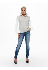 only - ONLY Sweter 15239504 Szary Regular Fit. Kolor: szary. Materiał: syntetyk #4