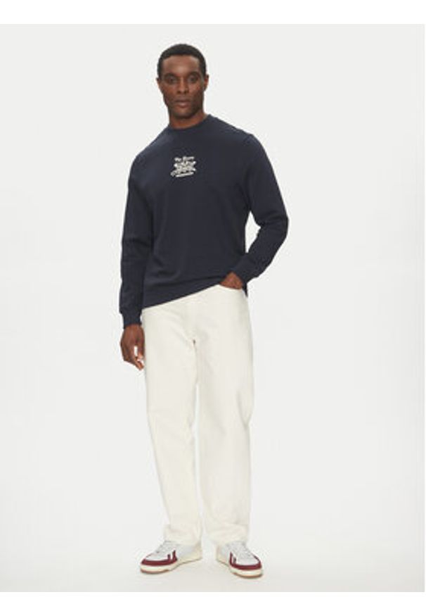 Element Bluza ELYSF00282 Granatowy Regular Fit. Kolor: niebieski. Materiał: bawełna
