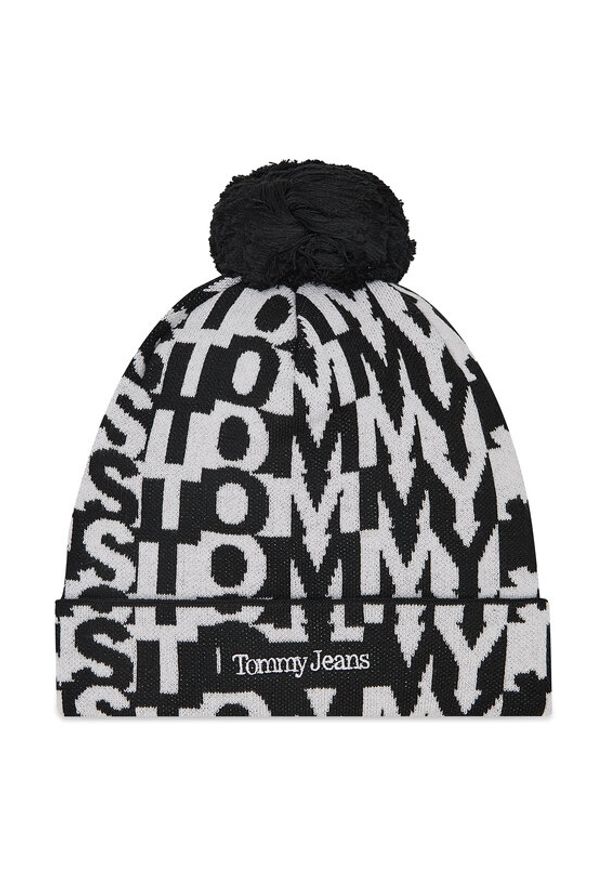 Tommy Jeans Czapka For You AW0AW14081 Czarny. Kolor: czarny. Materiał: bawełna, materiał