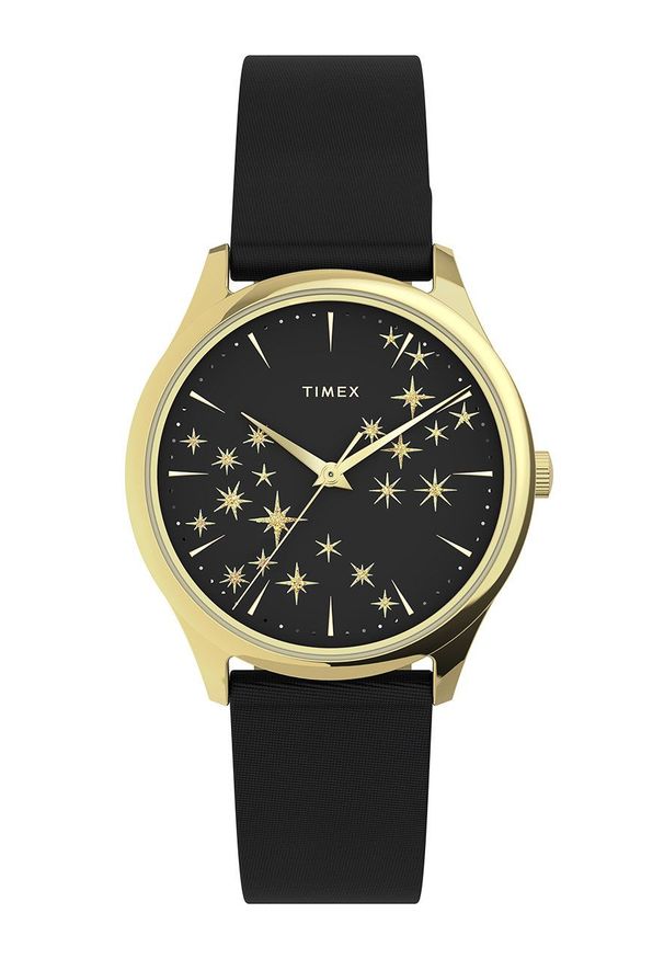Timex - Zegarek TW2U57300. Kolor: czarny. Materiał: materiał, skóra