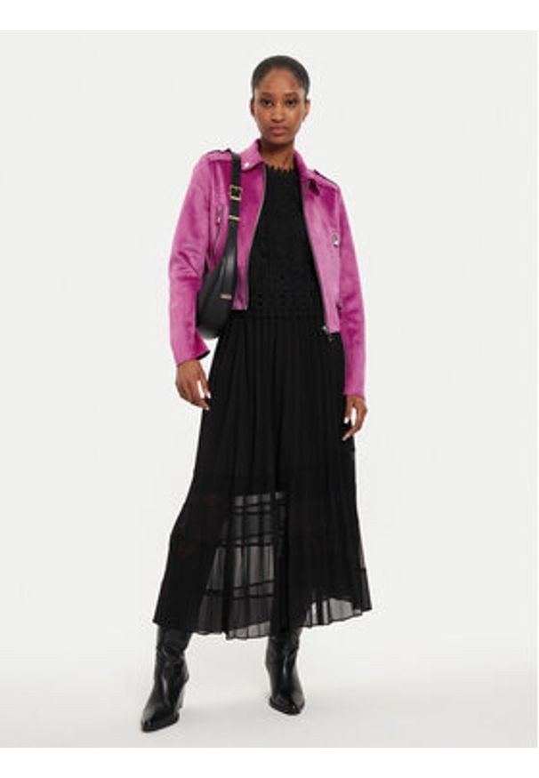 Morgan Kurtka z imitacji skóry 222-GSUD Różowy Regular Fit. Kolor: różowy. Materiał: syntetyk