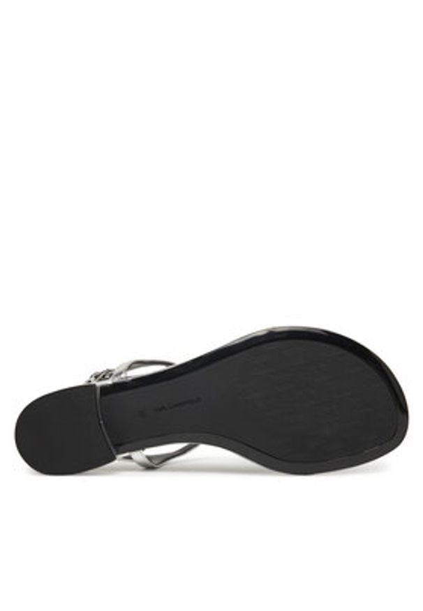 Karl Lagerfeld - KARL LAGERFELD Sandały KL82515 Srebrny. Kolor: srebrny. Materiał: skóra