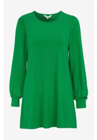 Cellbes - Jednokolorowa tunika z dżerseju. Kolor: zielony. Materiał: jersey. Długość rękawa: długi rękaw. Długość: długie