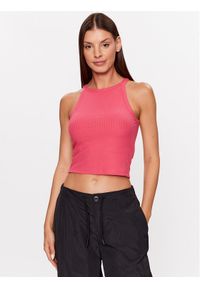 only - ONLY Top 15232924 Różowy Slim Fit. Kolor: różowy. Materiał: syntetyk