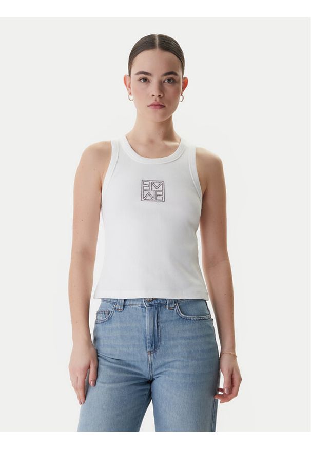 Marella Top Sesamo 2615941041 Biały Regular Fit. Kolor: biały. Materiał: bawełna