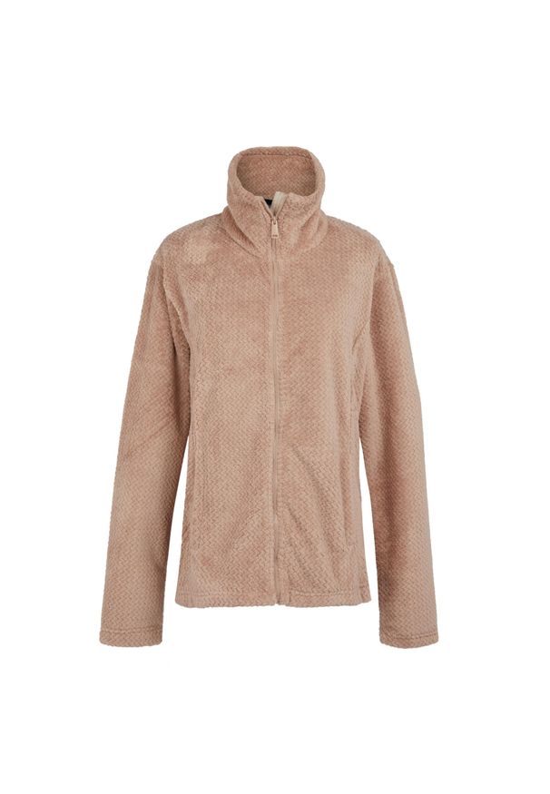 Regatta - Bluza Polarowa Damska Puszysta Pełen Suwak Heidy. Kolekcja: plus size. Kolor: beżowy. Materiał: polar. Sezon: zima. Styl: sportowy. Sport: turystyka piesza