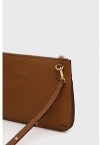 Lauren Ralph Lauren torebka skórzana kolor brązowy. Kolor: brązowy. Materiał: skórzane #4