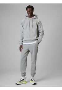 4f - 4F Bluza dresowa regular z kapturem męska - szara XXL. Okazja: na co dzień. Typ kołnierza: kaptur. Kolor: szary. Materiał: dresówka. Długość rękawa: raglanowy rękaw. Styl: casual, sportowy #2