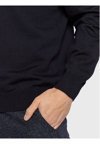 BOSS - Boss Sweter Baram-L 50476363 Granatowy Slim Fit. Kolor: niebieski. Materiał: wełna #5