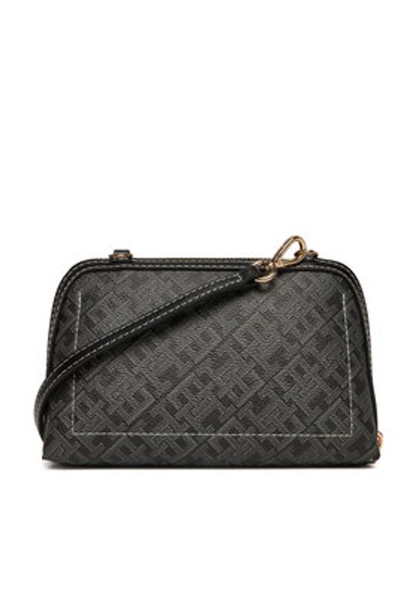 TOMMY HILFIGER - Tommy Hilfiger Torebka Th Monoplay Le Mini Crossover AW0AW17712 Czarny. Kolor: czarny. Materiał: skórzane