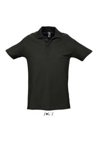 SOL'S - Polo Sol's Spring Ii. Typ kołnierza: polo. Kolor: czarny. Materiał: bawełna. Styl: elegancki #1