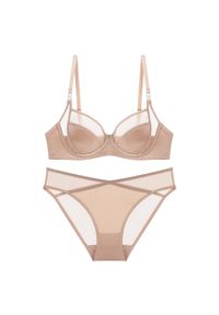 Intica - Zestaw bielizny z siateczką zapewniający wygodę i wsparcie Marvis. Kolor: beżowy. Materiał: materiał #1