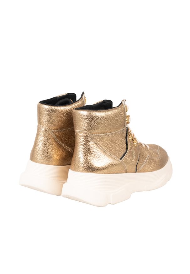 Geox Sneakersy "D Macaone B" | D04HZB000CF | Kobieta | Złoty. Nosek buta: okrągły. Kolor: złoty. Materiał: skóra ekologiczna