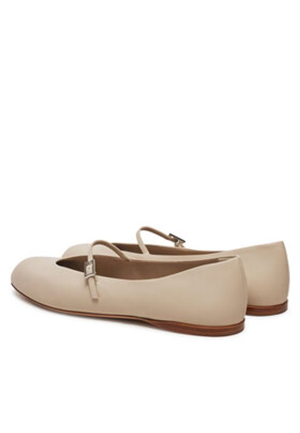 Max Mara Baleriny Mmballet 2514521171600 Beżowy. Kolor: beżowy. Materiał: skóra