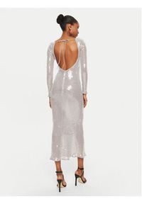 BARDOT - Bardot Sukienka koktajlowa Verona 58859DB Srebrny Slim Fit. Kolor: srebrny. Materiał: syntetyk. Styl: wizytowy #6
