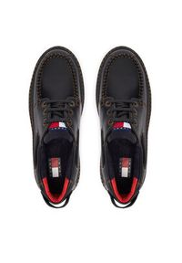 Tommy Jeans Półbuty Archive '01 Boat Shoe Leather EN0EN03003 Czarny. Kolor: czarny. Materiał: skóra #3