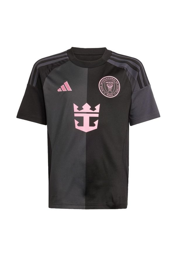 Adidas - Koszulka Inter Miami CF 25/26 Messi Away Kids. Kolor: czarny. Materiał: materiał