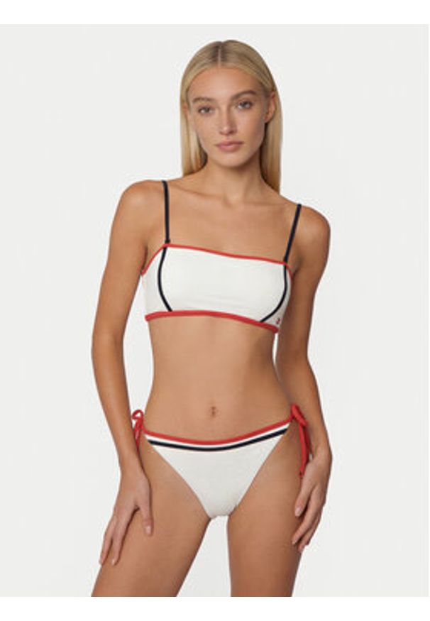 TOMMY HILFIGER - Tommy Hilfiger Góra od bikini UW0UW06373 Écru. Kolor: kremowy. Materiał: syntetyk