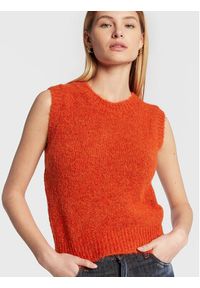 Sisley Sweter 102VM101X Pomarańczowy Regular Fit. Kolor: pomarańczowy. Materiał: syntetyk #5
