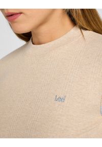 Lee - DAMSKA KOSZULKA LEE LS CROPPED RIB TEE OATMEAL 112355192 #5
