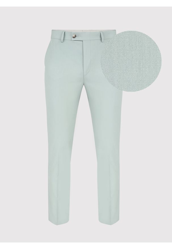 Pako Lorente - Spodnie garniturowe w kolorze pistacjowym P22SF-6G-018-M-S. Kolor: zielony. Materiał: wiskoza, poliester, elastan