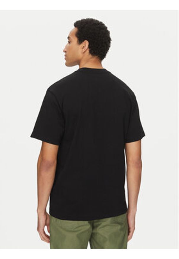 Vans T-Shirt Left Chest II VN000P1P Czarny Loose Fit. Kolor: czarny. Materiał: bawełna